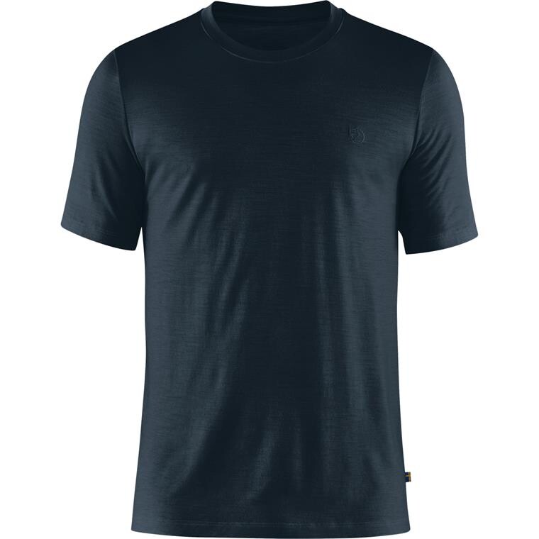 Fjällräven Mens Abisko Wool S/S  (Blå (DARK NAVY/555) X-small)