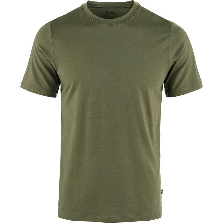Fjällräven Mens Abisko Wool S/S  (Grøn (LAUREL GREEN/625) X-small)