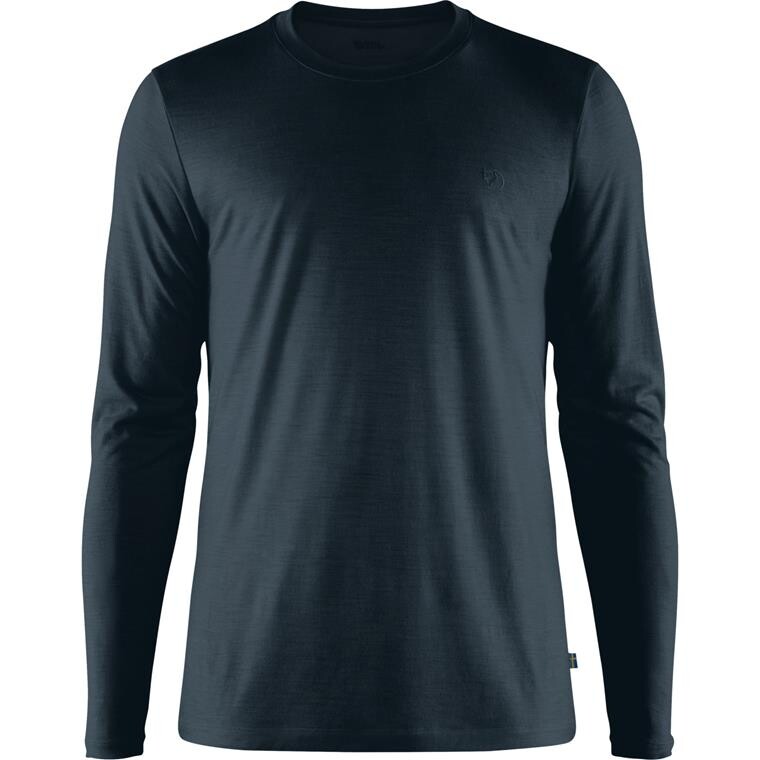 Fjällräven Mens Abisko Wool L/S  (Blå (DARK NAVY/555) X-small)