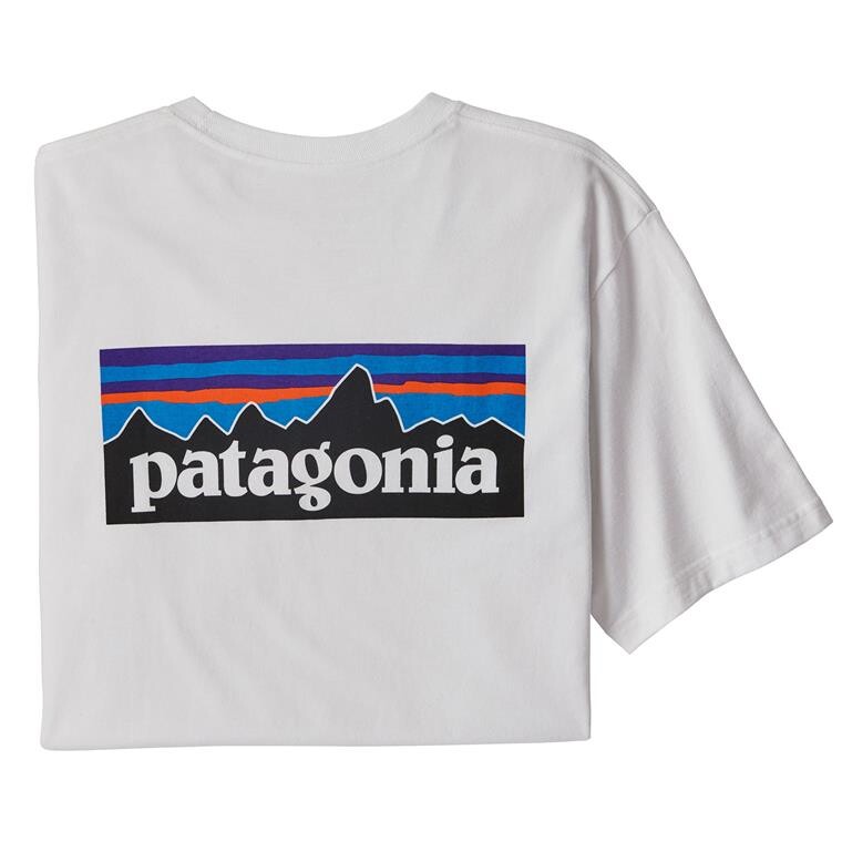 Patagonia Mens P-6 Logo Responsibili-Tee  (Hvid (WHITE) Small)