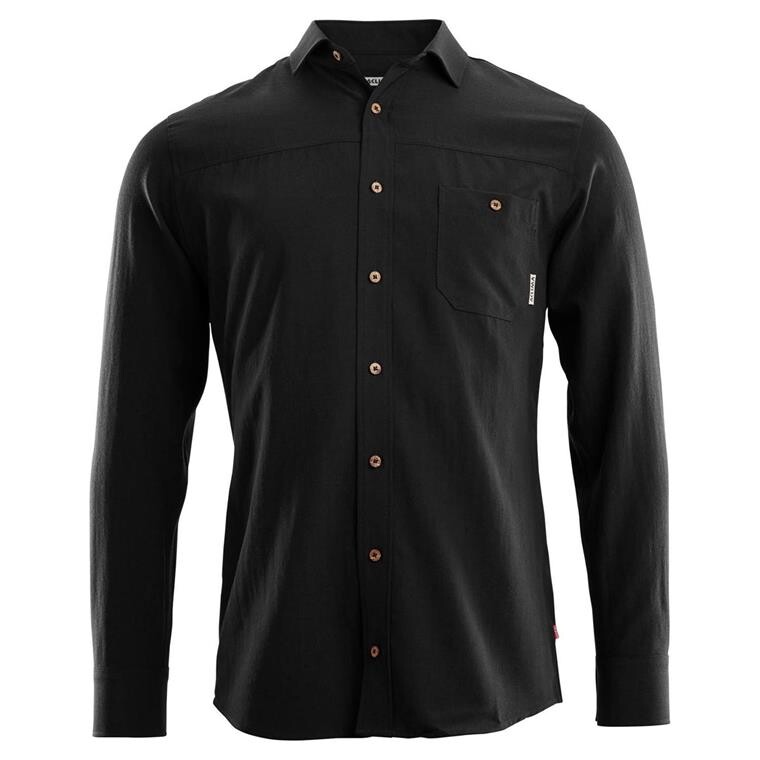 Aclima Mens Woven Wool Shirt  (Sort (JET BLACK) X-small)