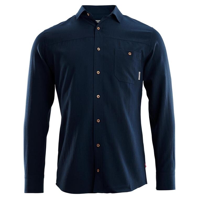 Aclima Mens Woven Wool Shirt  (Blå (NAVY BLAZER) X-small)