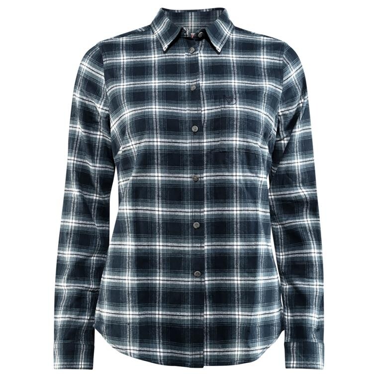 Fjällräven Womens Övik L/S Flannel Shirt  (Blå (DARK NAVY/555) X-small)