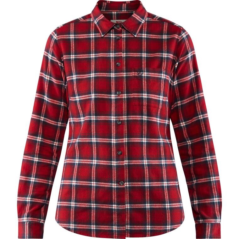 Fjällräven Womens Övik L/S Flannel Shirt  (Rød (DEEP RED/325) XX-small)