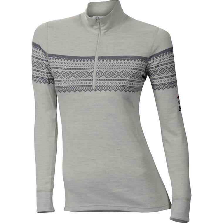 Aclima Womens DesignWool Marius Mockneck  (Hvid (GRÅFJELL) X-small)