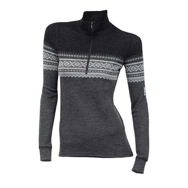 Aclima Womens DesignWool Marius Mockneck  (Grå (NOREFJELL) X-small)