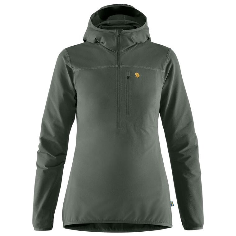 Fjällräven Womens Bergtagen Stretch Half Zip  (Grå (BASALT/050) X-small)