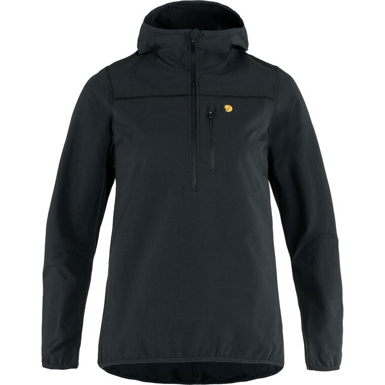 Fjällräven Womens Bergtagen Stretch Half Zip (Sort (BLACK/550) X-large)