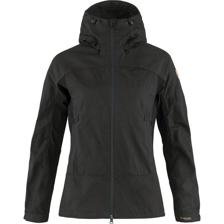 Fjällräven Womens Abisko Lite Trekking Jacket  (Grå (DARK GREY-BLACK/030-550) Small)