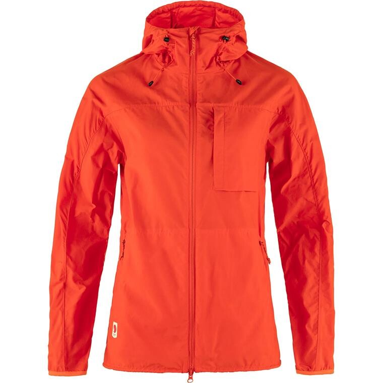 Fjällräven Womens High Coast Wind Jacket  (Orange (FLAME ORANGE/214) XX-small)