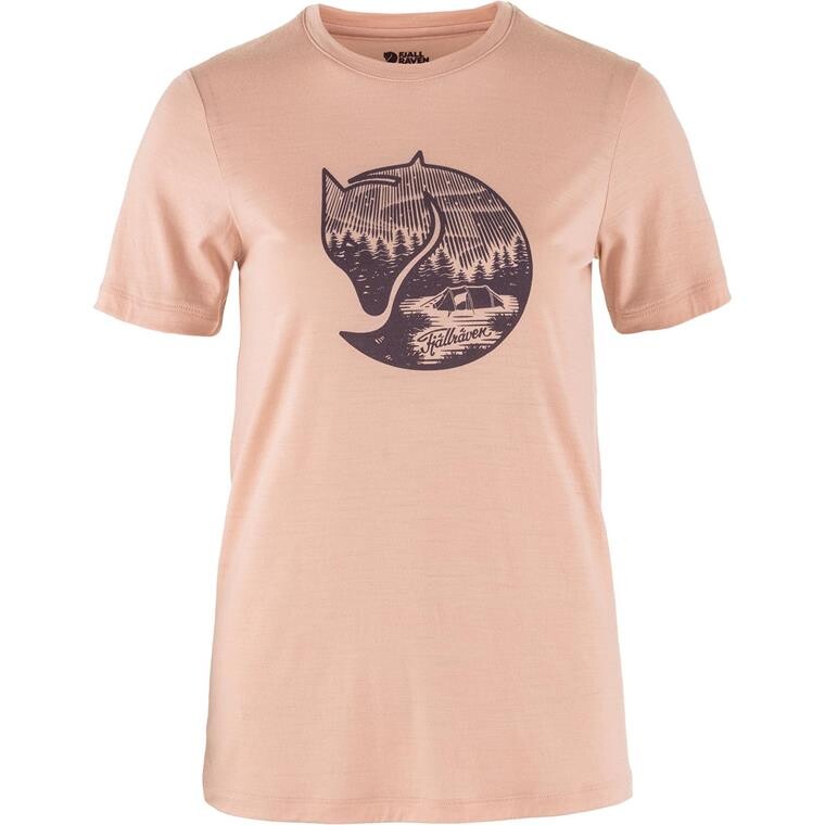 Fjällräven Womens Abisko Wool Fox S/S  (Lyserød (CHALK ROSE-PORT/302-357) X-small)