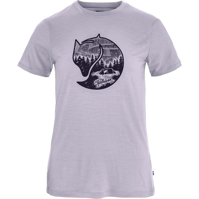 Fjällräven Womens Abisko Wool Fox S/S  (Lilla (LAVENDER MIST- DK NAVY/452-555) XX-small)