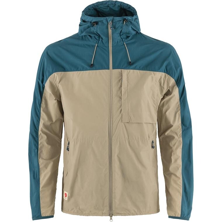Fjällräven Mens High Coast Wind Jacket (Hvid (FOSSIL-DEEP SEA/118-574) Small)