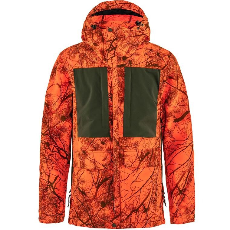 Fjällräven Mens Lappland Hybrid Jacket  (Orange (ORANGE CAMO-DP FOREST/261-662) Small)