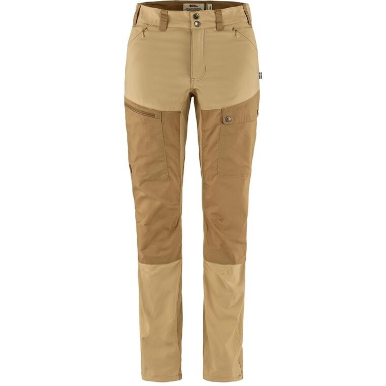 Fjällräven Womens Abisko Midsummer Trousers Short  (Beige (DUNE BEIGE-BUCKWT BRWN/196-232) 38)