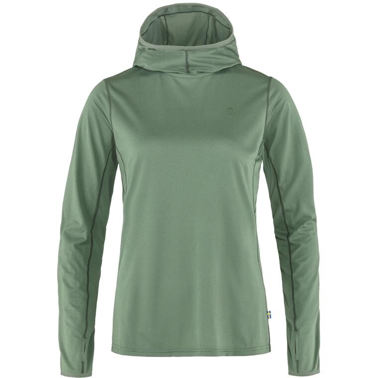 Fjällräven Womens Abisko Sun-hoodie  (Grøn (PATINA GREEN/614) XX-small)