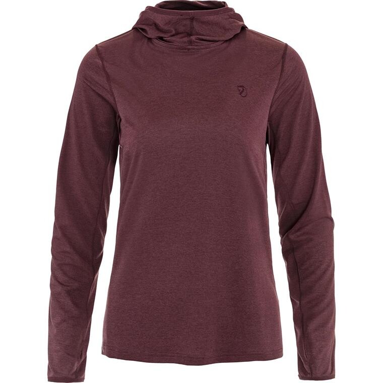 Fjällräven Womens Abisko Sun-hoodie  (Rød (PORT/357) XX-small)