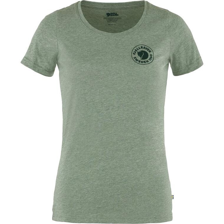 Fjällräven Womens 1960 Logo T-shirt (Grøn (PATINA GREEN-MELANGE/614-999) XX-small)