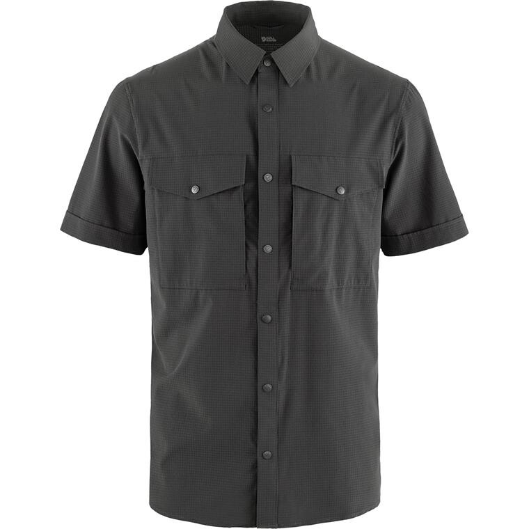 Fjällräven Mens Abisko Trekking Shirt S/S  (Grå (DARK GREY/030) Small)