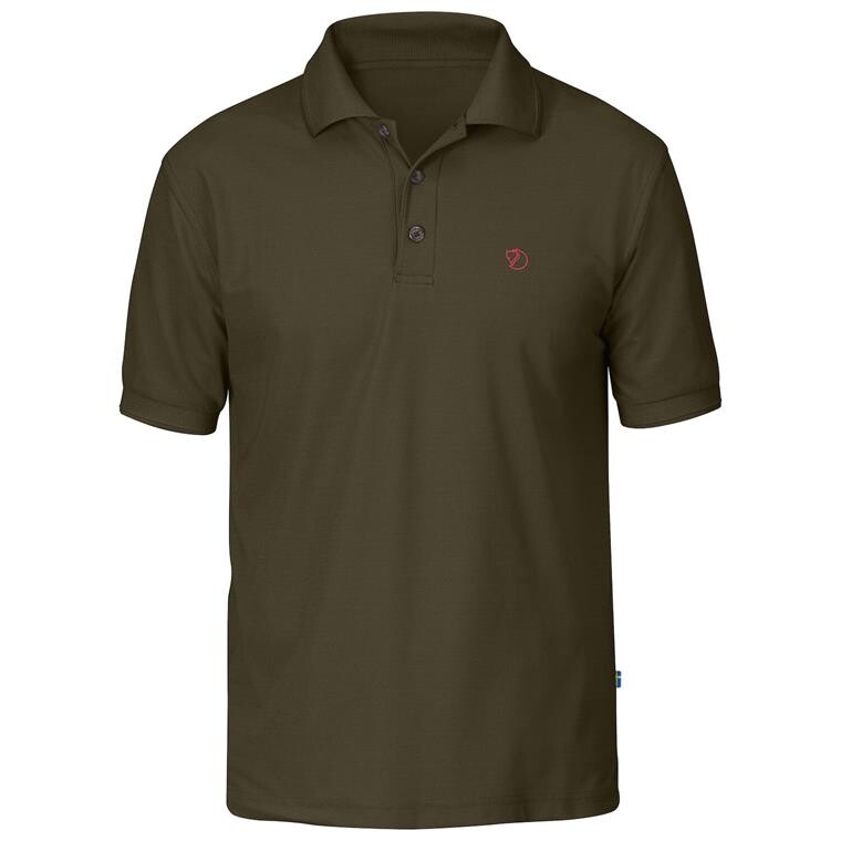 Fjällräven Mens Crowley Pique Shirt  (Grøn (DARK OLIVE/633) X-small)