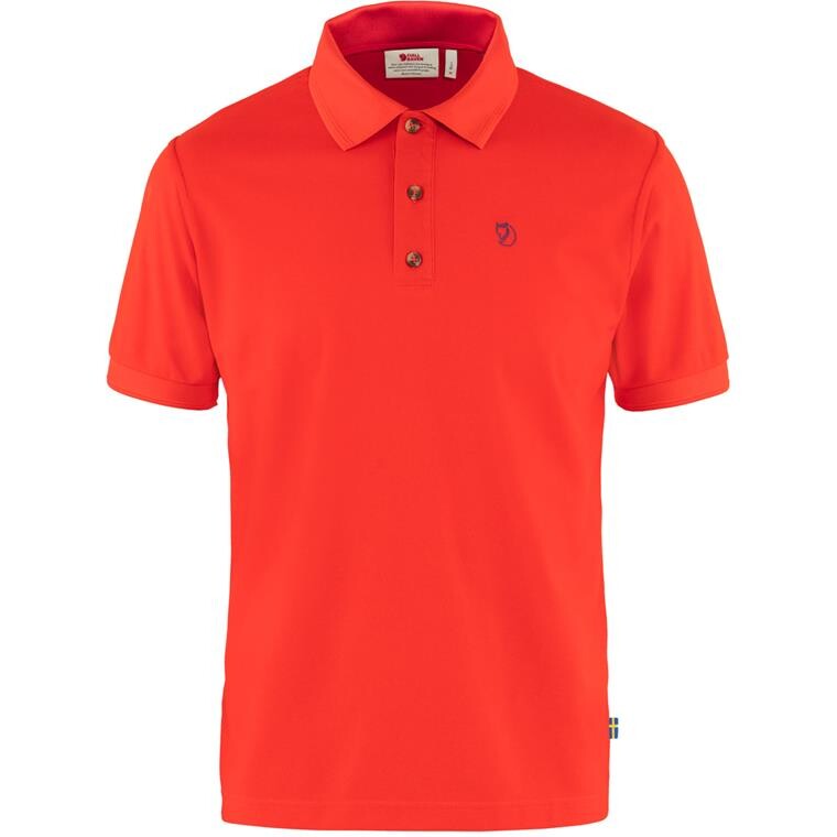 Fjällräven Mens Crowley Pique Shirt  (Rød (TRUE RED/334) Medium)