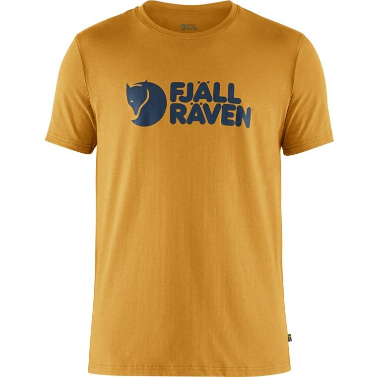 Fjällräven Mens Fjällräven Logo T-shirt  (Gul (OCHRE/160) X-small)