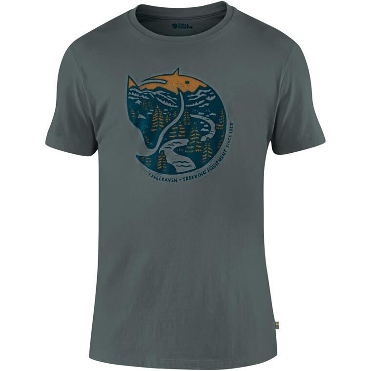 Fjällräven Mens Arctic Fox T-shirt  (Grå (DUSK/042) X-small)