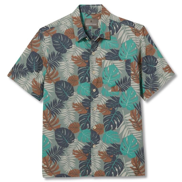 Royal Robbins Mens Comino Leaf S/S  (Grøn (MARBLE GREEN PT) Small)