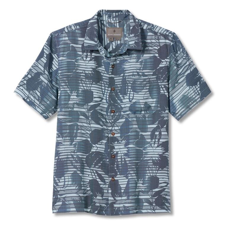 Royal Robbins Mens Comino Leaf S/S  (Blå (SUMMER SKY) Small)
