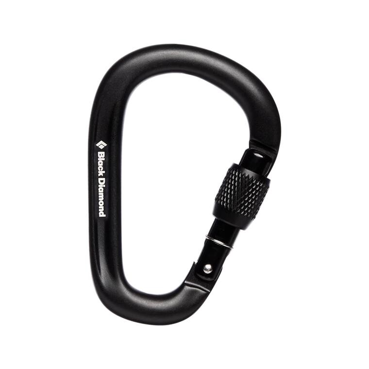 Black Diamond Pearlock Screwgate Carabiner (Sort (BLACK))