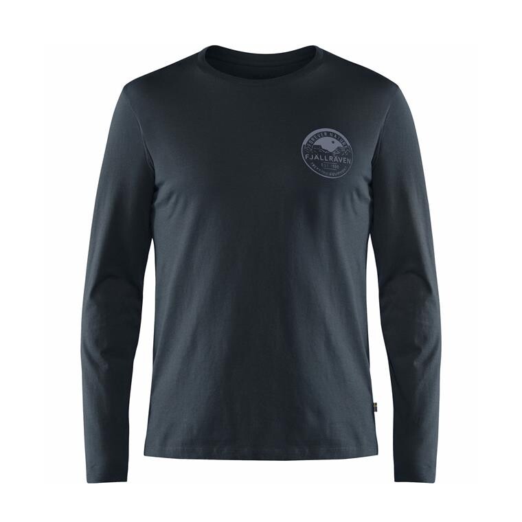Fjällräven Mens Forever Nature Badge L/S  (Blå (DARK NAVY/555) X-small)