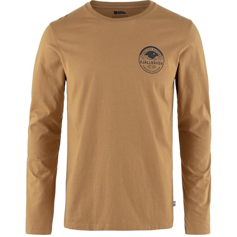 Fjällräven Mens Forever Nature Badge L/S (Brun (BUCKWHEAT BROWN/232) X-small)