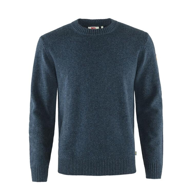 Fjällräven Mens Övik Round-neck Sweater  (Blå (NAVY/560) Small)