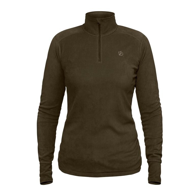 Fjällräven Womens Skare Half Zip  (Grøn (DARK OLIVE/633) XX-small)