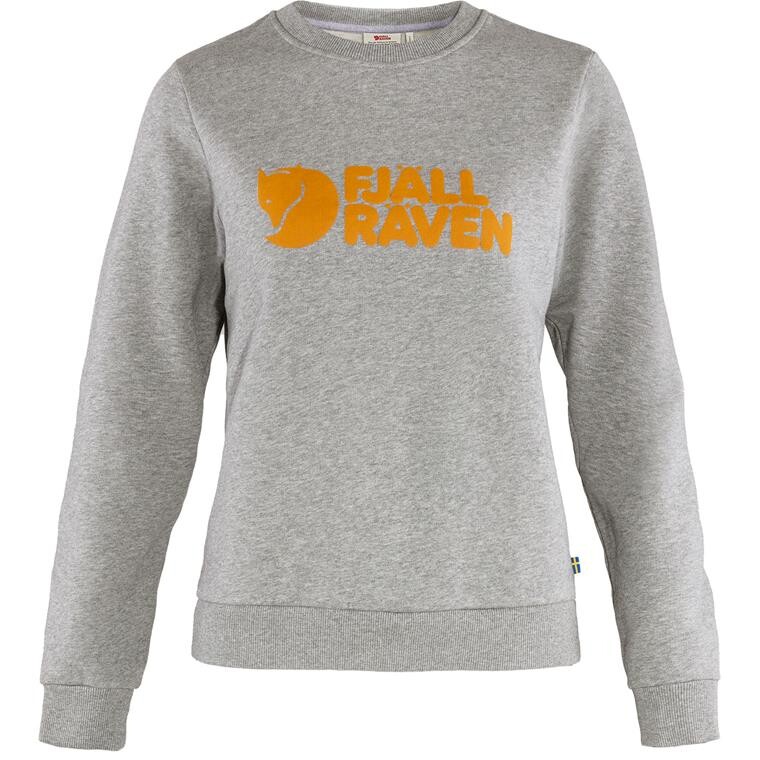 Fjällräven Womens Fjällräven Logo Sweater  (Grå (GREY-MELANGE/020-999) XX-small)