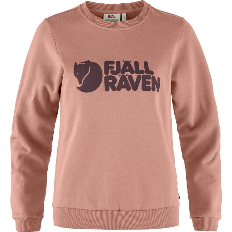 Fjällräven Womens Fjällräven Logo Sweater  (Lyserød (DUSTY ROSE-PORT/300-357) XX-small)