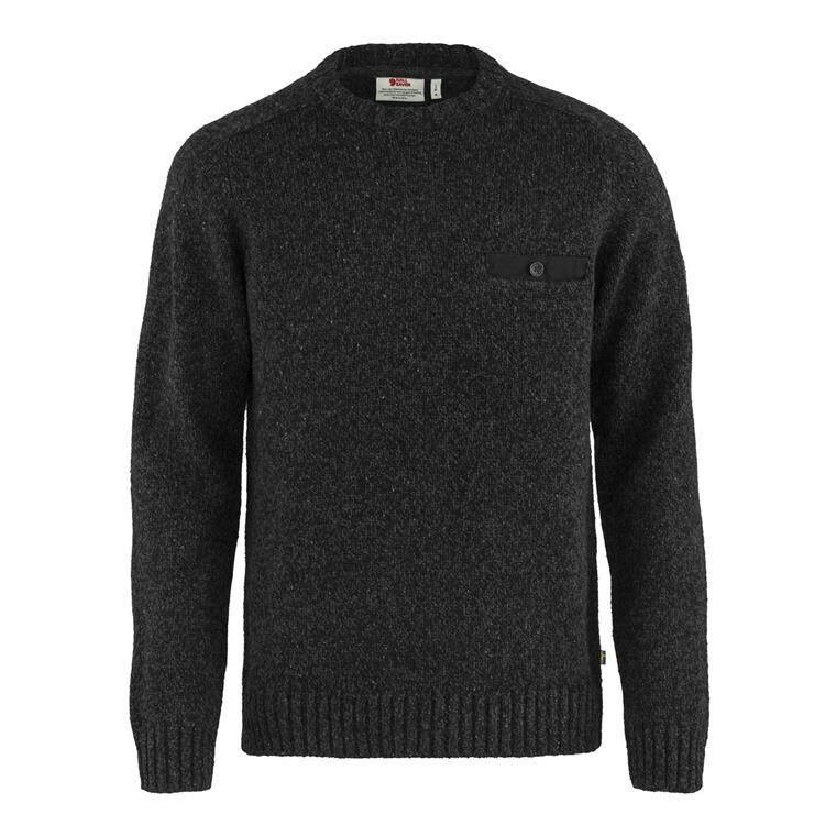 Fjällräven Mens Lada Round-neck Sweater (Sort (BLACK/550) Small)