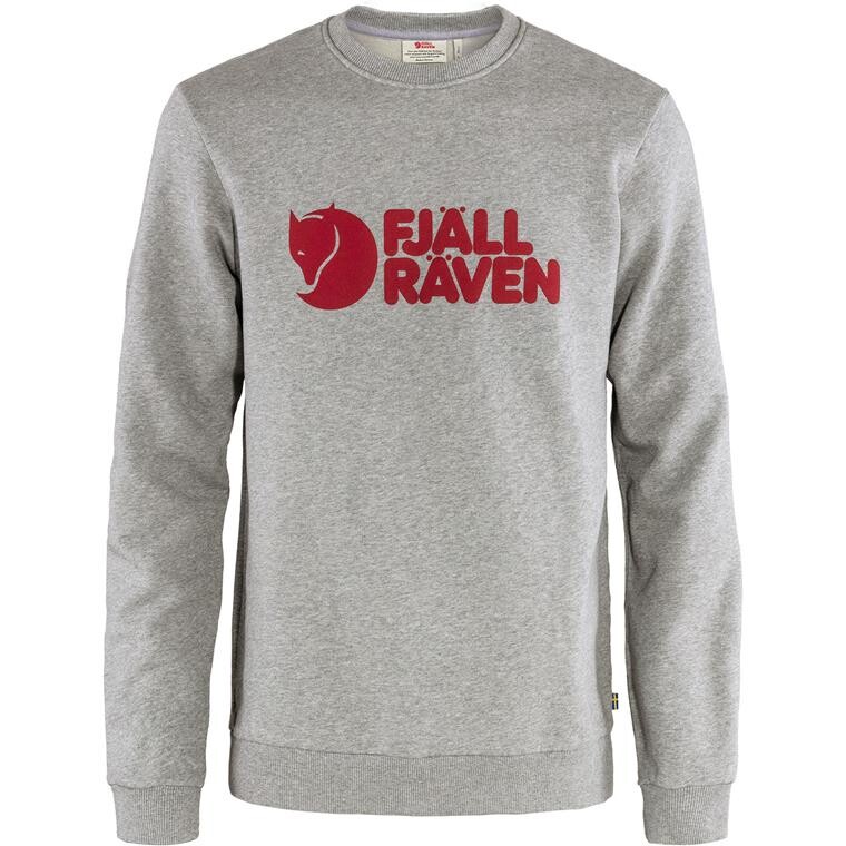 Fjällräven Mens Fjällräven Logo Sweater  (Grå (GREY-MELANGE/020-999) X-small)
