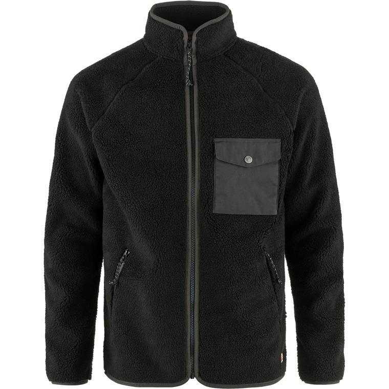 Fjällräven Mens Vardag Pile Fleece  (Sort (BLACK-DARK GREY/550-030) Small)