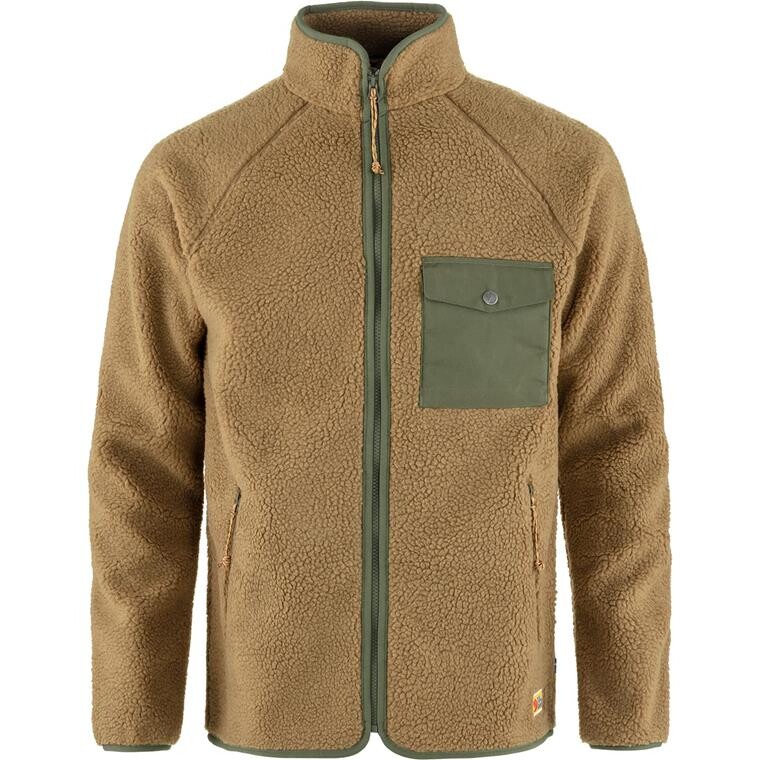 Fjällräven Mens Vardag Pile Fleece  (Brun (BUCKWHEAT-LAUREL GREEN/232-625) Small)