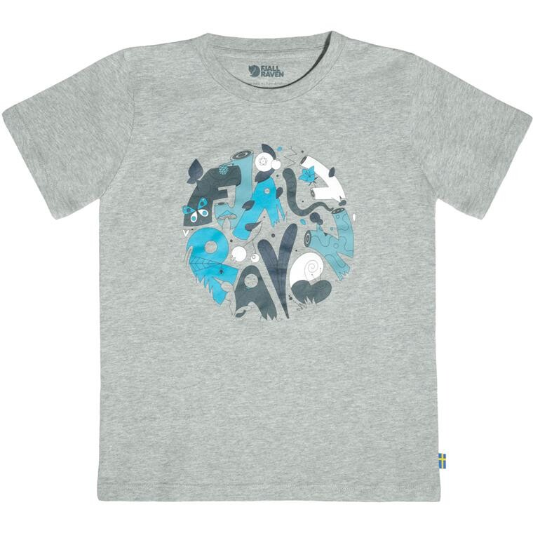 Fjällräven Kids Forest Findings T-shirt (Grå (GREY-MELANGE/020-999) 105 cm)