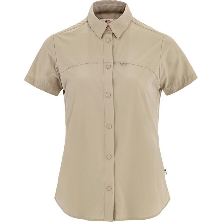 Fjällräven Womens High Coast Lite Shirt S/S  (Hvid (FOSSIL/118) X-small)