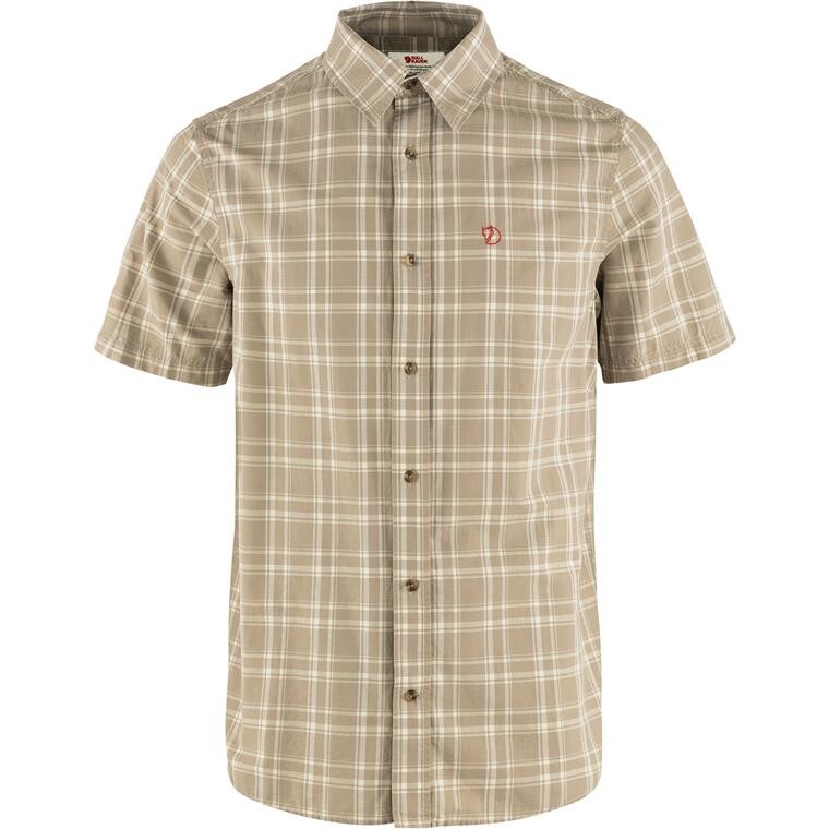 Fjällräven Mens Övik Lite Shirt S/S  (Hvid (FOSSIL-CHALK ROSE/118-302) Small)