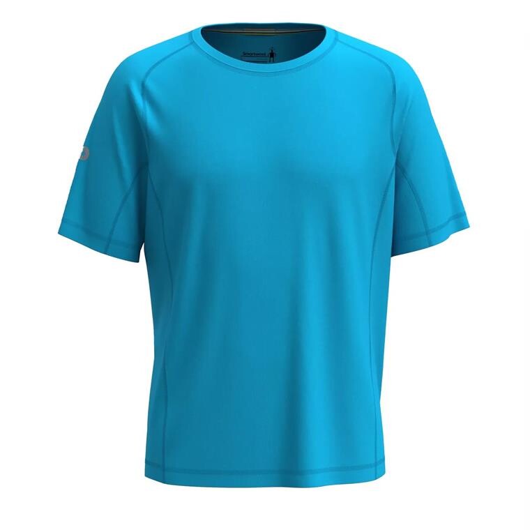Smartwool Mens Active Ultralite Short Sleeve (Blå (POOL BLUE) Medium)