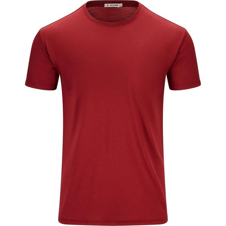 Aclima Mens Classic Tee  (Rød (RED DAHLIA) Small)