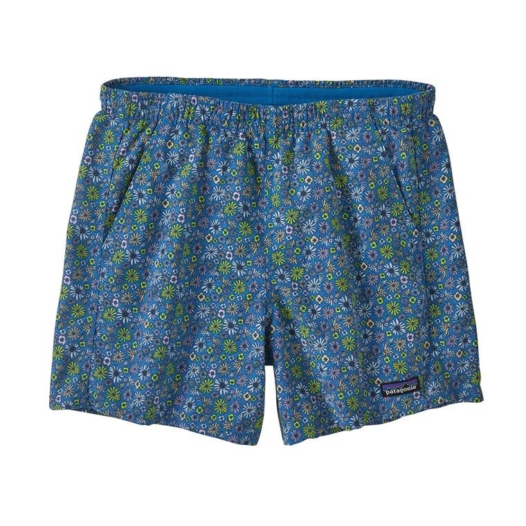 Patagonia Womens Baggies Shorts - 5"  (Blå (FLORAL FUN: VESSEL BLUE) Small)