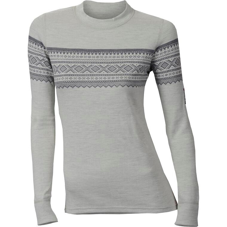 Aclima Womens Designwool Marius Crew Neck (Hvid (GRÅFJELL) X-small)