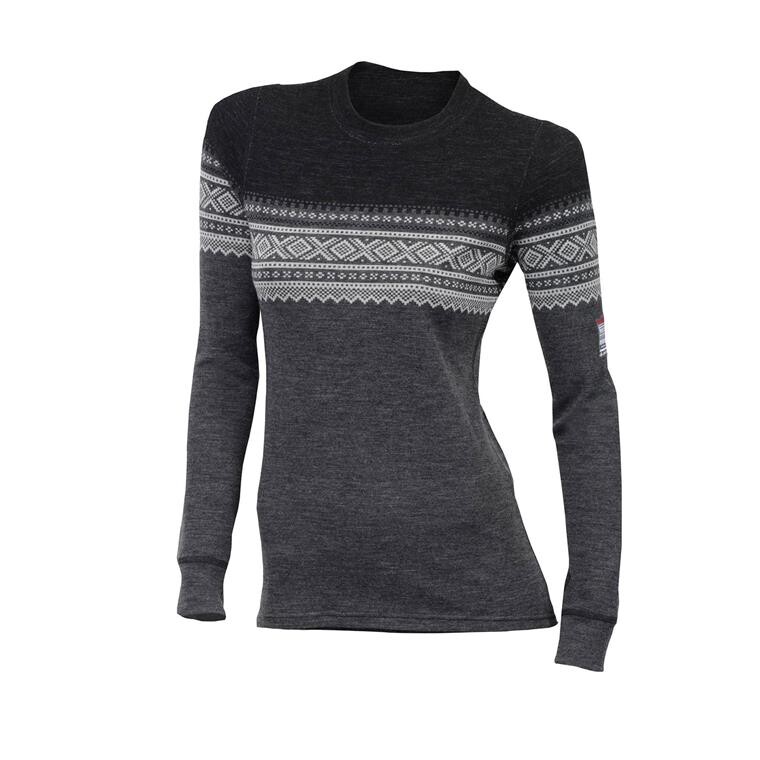 Aclima Womens Designwool Marius Crew Neck (Grå (NOREFJELL) X-small)