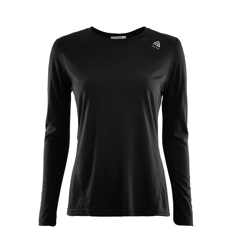 Aclima Womens Lightwool Sports Shirt (Sort (JET BLACK) X-small)