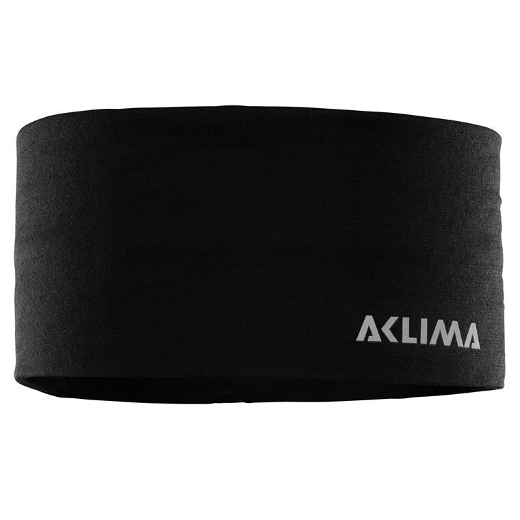 Aclima Lightwool Headband (Sort (JET BLACK) Medium)